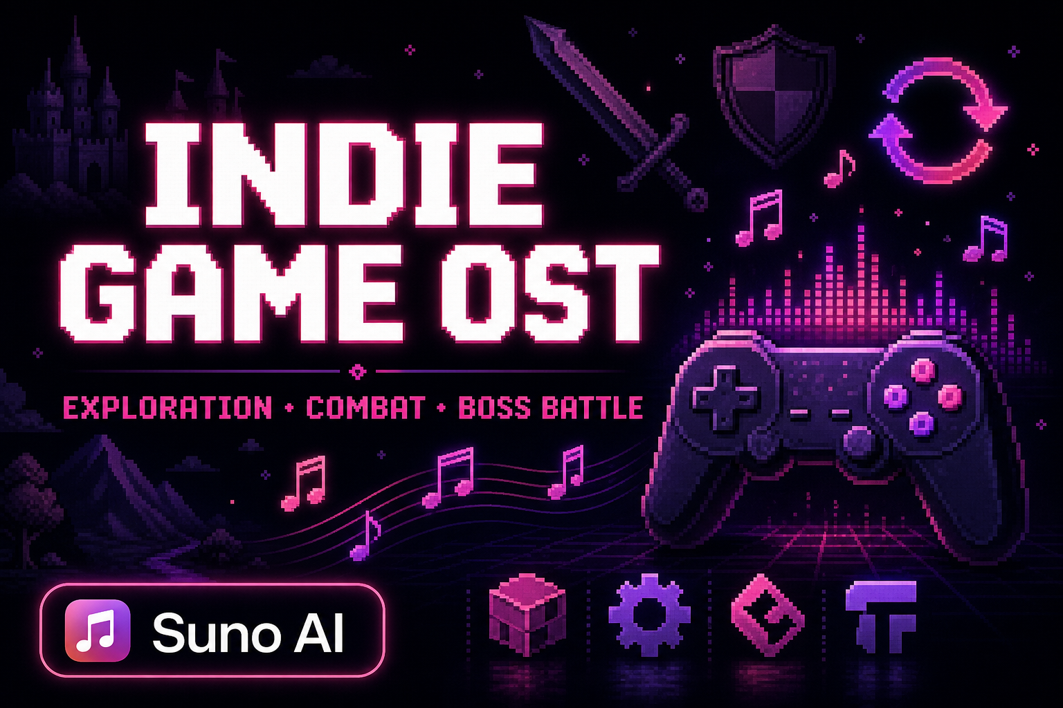 Suno AI Indie Game Soundtrack Guide: Exploration BGM to Boss Battle Music
